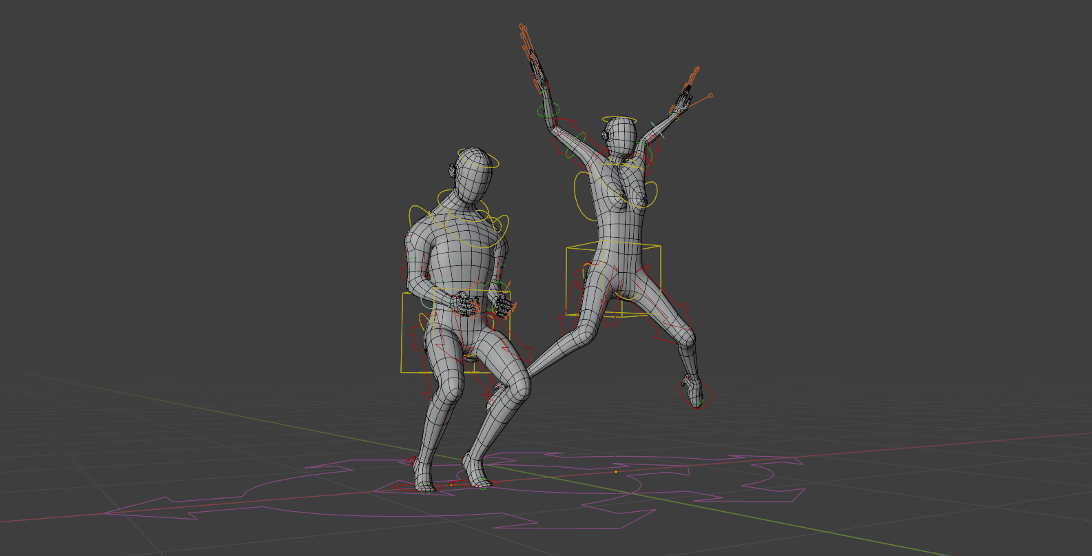 Rigged Low poly Male and Female Basemesh for Animation  preview image 1